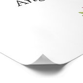 Rustic Burgundy Red Floral Welkom bruiloft Poster (Hoek)