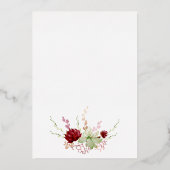 Rustic Burgundy Waterverf Chic Boho Vrijgezellenfe Folie Uitnodiging (Achterkant)