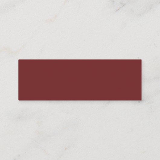 Rustic Burgundy-websitekaart voor florale bruiloft Mini Visitekaartje (Achterkant)