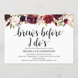 Rustic Burgundy Wedding Rehearsal Dinner Invites Kaart