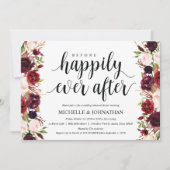 Rustic Burgundy Wedding Rehearsal Dinner Invites Kaart (Voorkant)