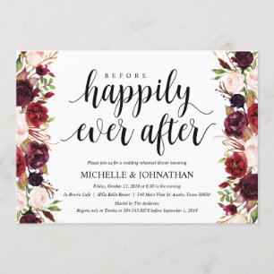 Rustic Burgundy Wedding Rehearsal Dinner Invites Kaart