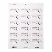 Rustic Burgundy Wine Stain Return Address Etiket (Full Sheet)