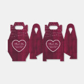 Rustic Burgundy Wood Weddenschap Bedankdoosjes (Uitgevouwen)