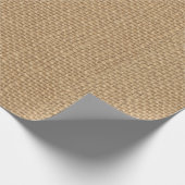 Rustic Burlap achtergrond bedrukt Cadeaupapier (Hoek)
