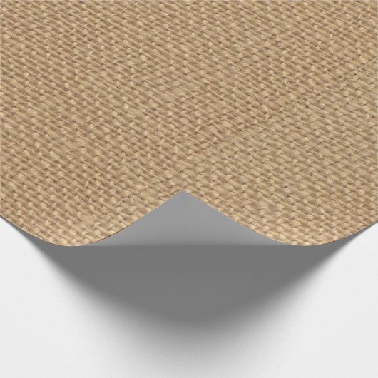 Rustic Burlap achtergrond bedrukt Cadeaupapier (Hoek)