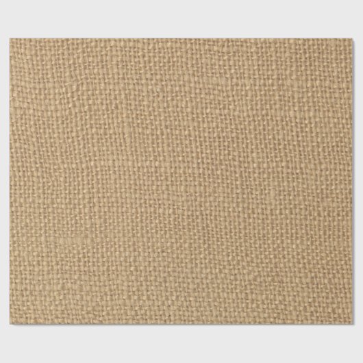 Rustic Burlap achtergrond bedrukt Cadeaupapier (Vlak)