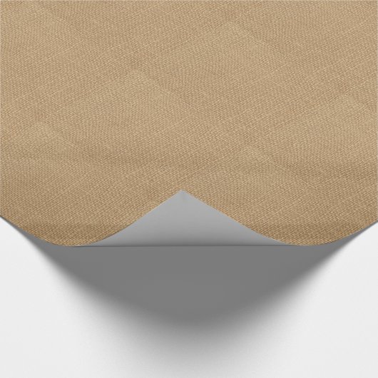 Rustic Burlap achtergrond bedrukt Cadeaupapier (Hoek)