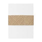 Rustic Burlap achtergrond bedrukt Uitnodigingen Wikkel (Achterkant Voorbeeld)