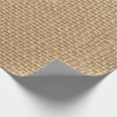 Rustic Burlap-achtergrond Cadeaupapier (Hoek)
