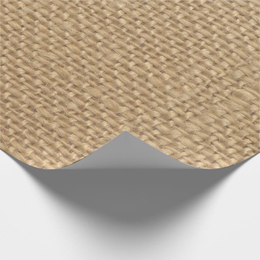 Rustic Burlap-achtergrond Cadeaupapier (Hoek)