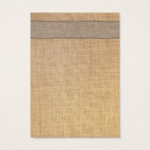 Rustic Burlap-achtergrond voor Kaart voor beeldsch (Achterkant)