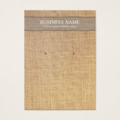 Rustic Burlap-achtergrond voor Kaart voor beeldsch (Voorkant)