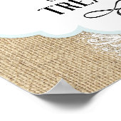 Rustic Burlap and Lace Boy Baby shower Table Sign Poster (Hoek)