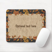 Rustic Burlap Autumn Herfst Golden Toone Leaves Muismat (Met muis)