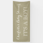 Rustic Burlap Baby shower Sign Custom Spandoek (Verticaal)