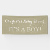 Rustic Burlap Baby shower Sign Custom Spandoek (Horizontaal)