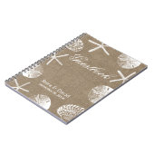 Rustic Burlap Beach Wedding Guestbook Notitieboek (Linkerzijde)