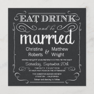Rustic Burlap Black White Wedding Invitations Kaart