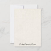 Rustic Burlap Blauwgroen Sinaasappel Pennant Weddi RSVP Kaartje (Achterkant)