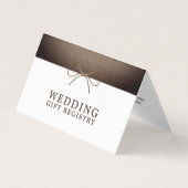 Rustic Burlap bow met fotokaartje Visitekaartje (Voorkant)