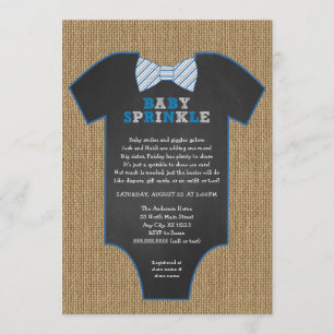 Rustic Burlap Bow Stropdas Shirt jongen Baby Sprin Kaart