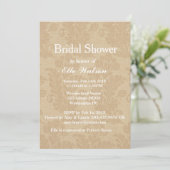 Rustic Burlap Bridal Shower Invitations, Custom Kaart (Staand voorkant)