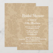 Rustic Burlap Bridal Shower Invitations, Custom Kaart (Voorkant / Achterkant)