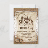 Rustic Burlap Bridal Shower Kaart (Voorkant)
