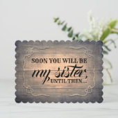 Rustic Burlap Bridesmaid / Maid of Honor proposal Kaart (Staand voorkant)