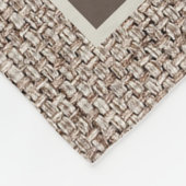 Rustic Burlap Brown 1 e kerstcadeaufoto Fleece Deken (Hoek)