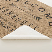 Rustic Burlap Country Welkom bij onze Boerderij Do Sherpa Deken (3/4)