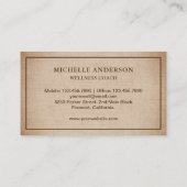 Rustic Burlap Dragonfly Visitekaartje (Achterkant)