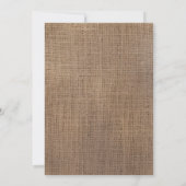 Rustic Burlap Eat Drink en huwelijkshuwelijk Kaart (Achterkant)