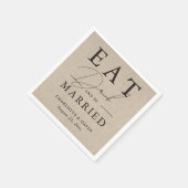 Rustic Burlap Eat Drink en moet huwelijksband nap Servet (Hoek)