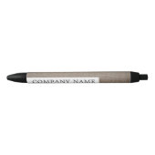 Rustic Burlap Effect Company/Event Zwarte Inkt Pen (Voorkant)