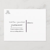 Rustic Burlap & Elegant Lace Wedding Save the Date Aankondigingskaart (Achterkant)