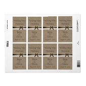 Rustic Burlap en  label voor weddenschappen (Full Sheet)