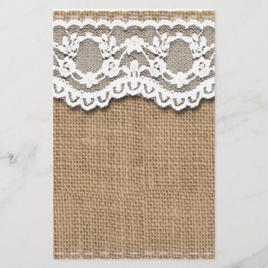 Rustic Burlap en Lace (Voorkant)
