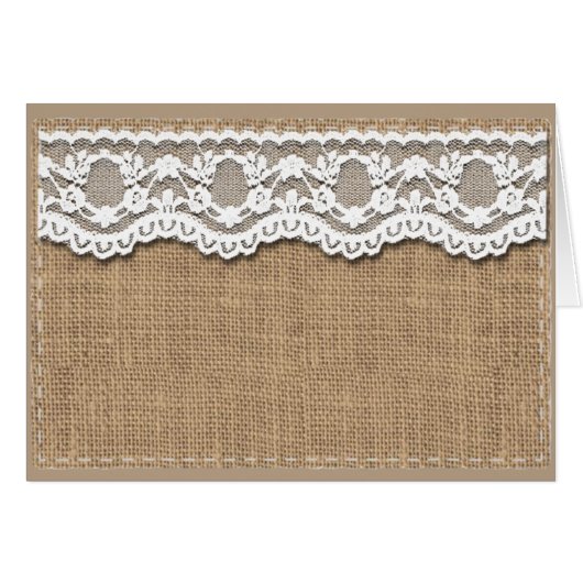 Rustic Burlap en Lace (Voorkant Horizontaal)