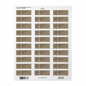 Rustic Burlap- en Lace-monogram - label (Full Sheet)