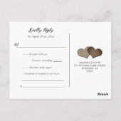 Rustic Burlap en Lace RSVP Briefkaart Song Choice (Achterkant)