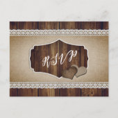 Rustic Burlap en Lace RSVP Briefkaart Song Choice (Voorkant)