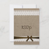 Rustic Burlap en  Lace RSVP Wedding (Voorkant)
