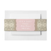 Rustic Burlap en Lace Uitnodigingen Wikkel (Voorkant Voorbeeld)