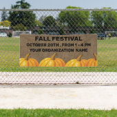 Rustic Burlap en Pumpkin Herfst Festival Spandoek (Insitu)