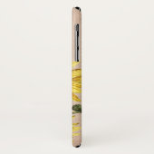 Rustic Burlap en Sunflower Monogram Case-Mate iPhone Case (Achterkant/links)