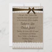 Rustic Burlap en uitnodiging voor weddenschappen (Voorkant)