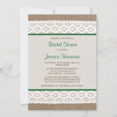 Rustic Burlap en  Vrijgezellenfeest met witte lens Kaart (Voorkant)