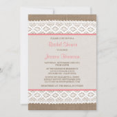 Rustic Burlap en  Vrijgezellenfeest met witte lens Kaart (Voorkant)